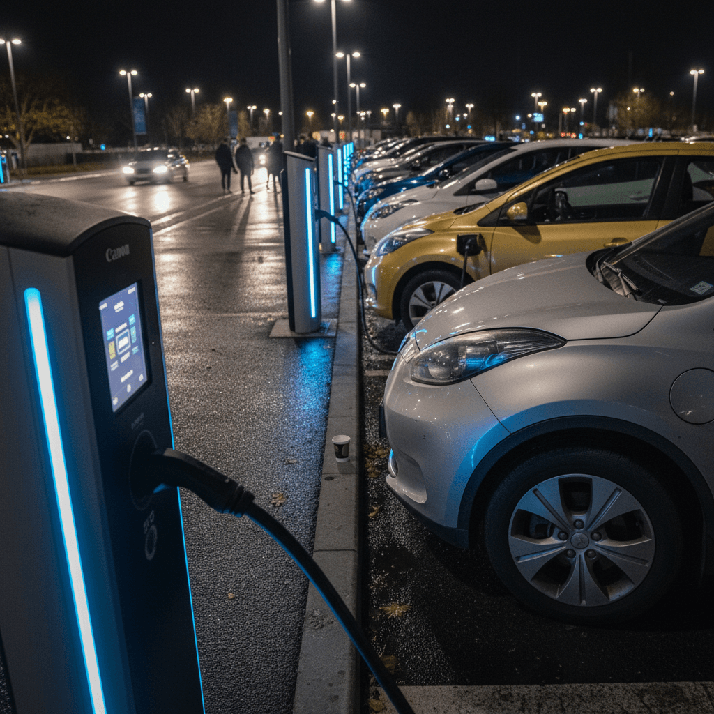 Mechanic inspecting the engine bay of a used rental vehicle before purchase