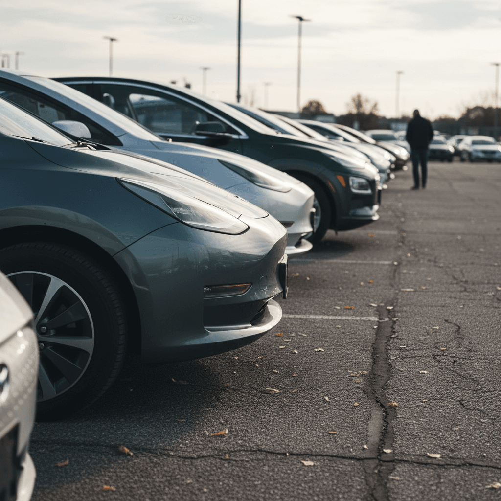 Home garage with a wall‑mounted Level 2 charger connected to an electric car