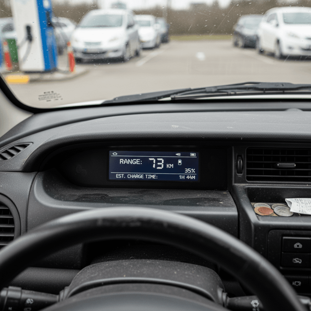 Row of used electric cars parked at a dealership, representing affordable pre-owned EV options