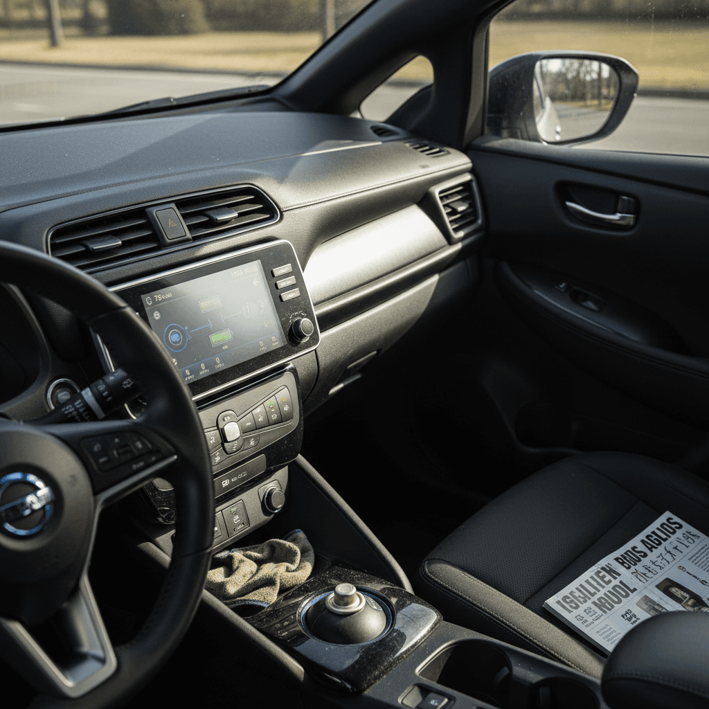 Lucid Air interior with large center touchscreen and digital gauge cluster, highlighting software‑driven nature of the car
