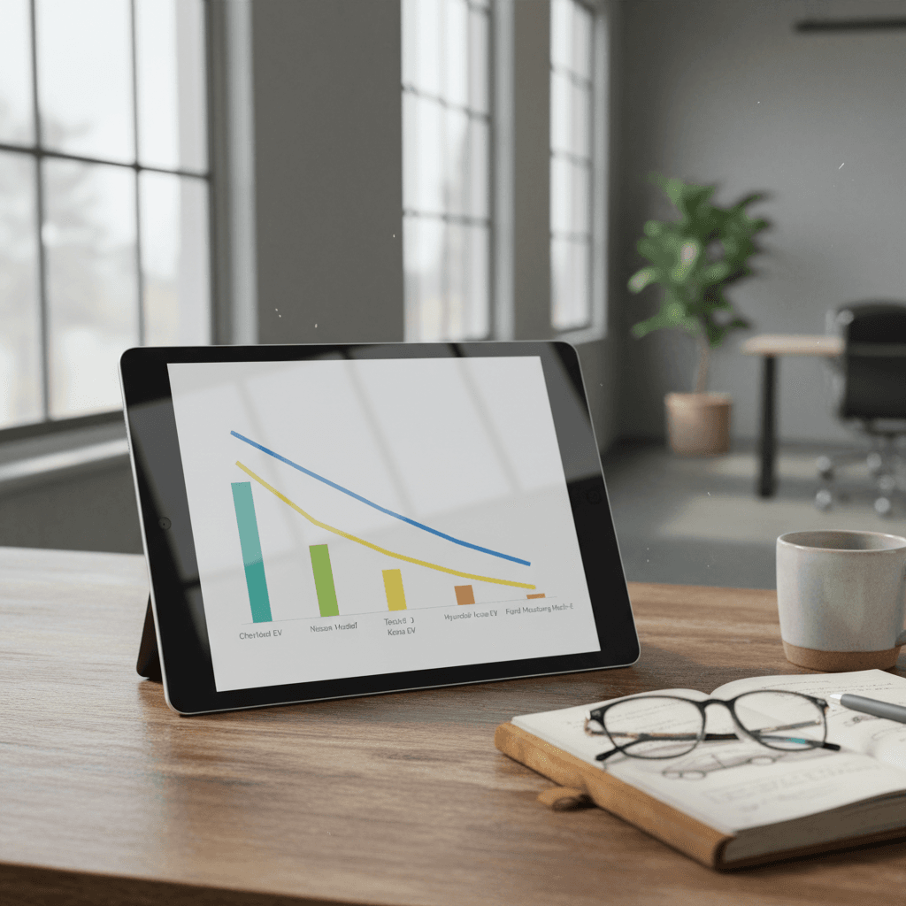 Simple chart illustrating how Chevrolet Bolt EV depreciation changes when a recalled battery is replaced with a new pack