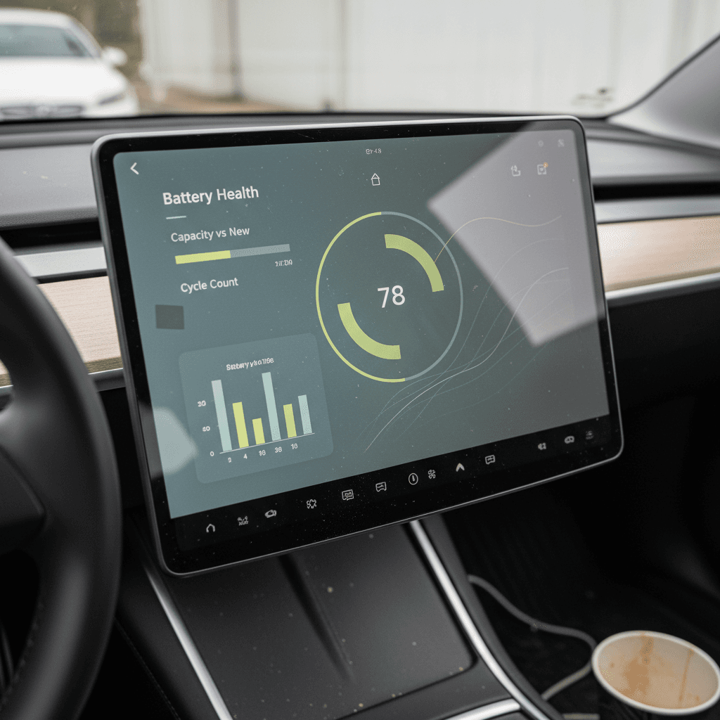 Tesla Model 3 interior with central touchscreen and minimalist dashboard