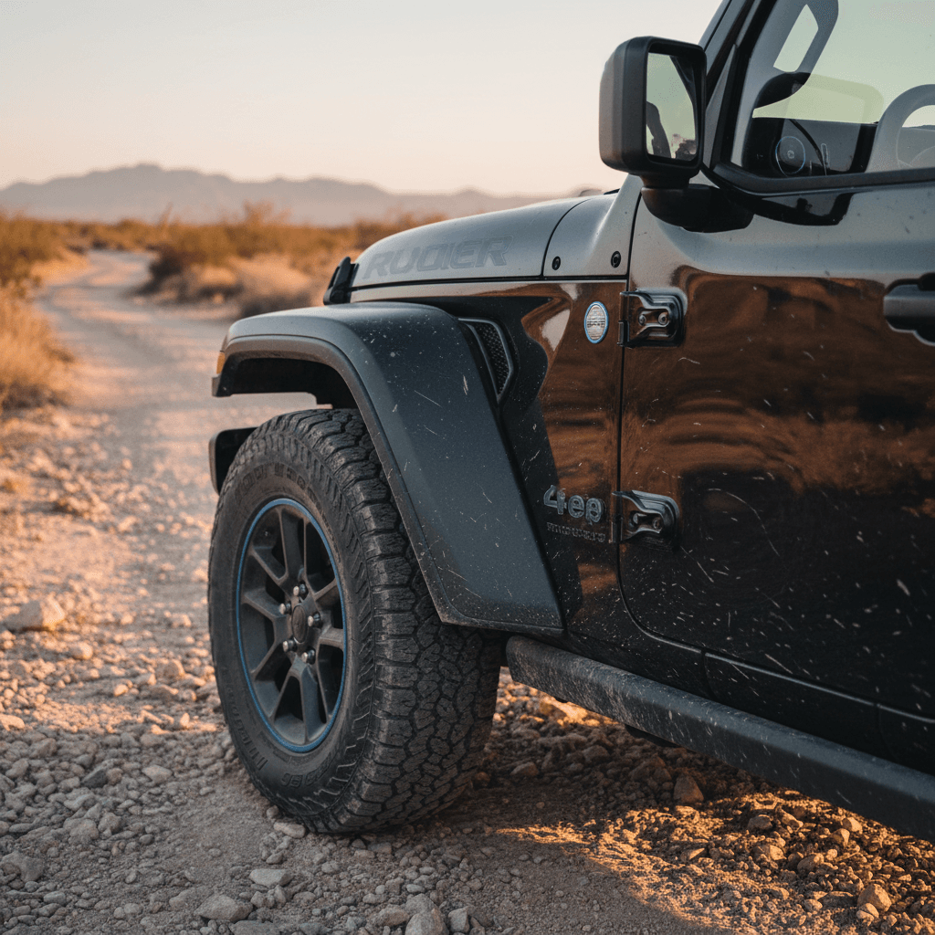 Plug-in hybrid SUV connected to a charging station in an outdoor parking lot