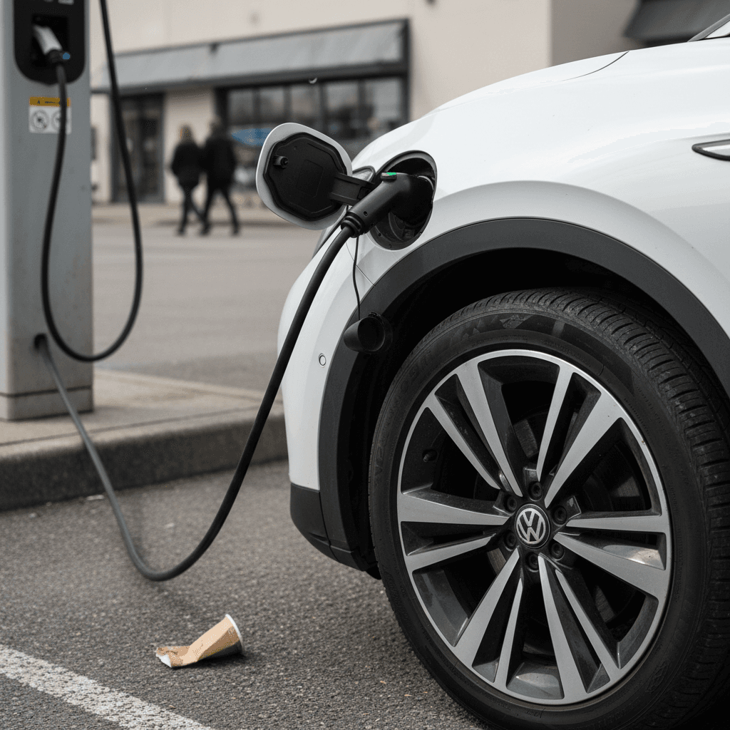Lineup of different Tesla Model Y examples from several model years, highlighting design consistency for used buyers
