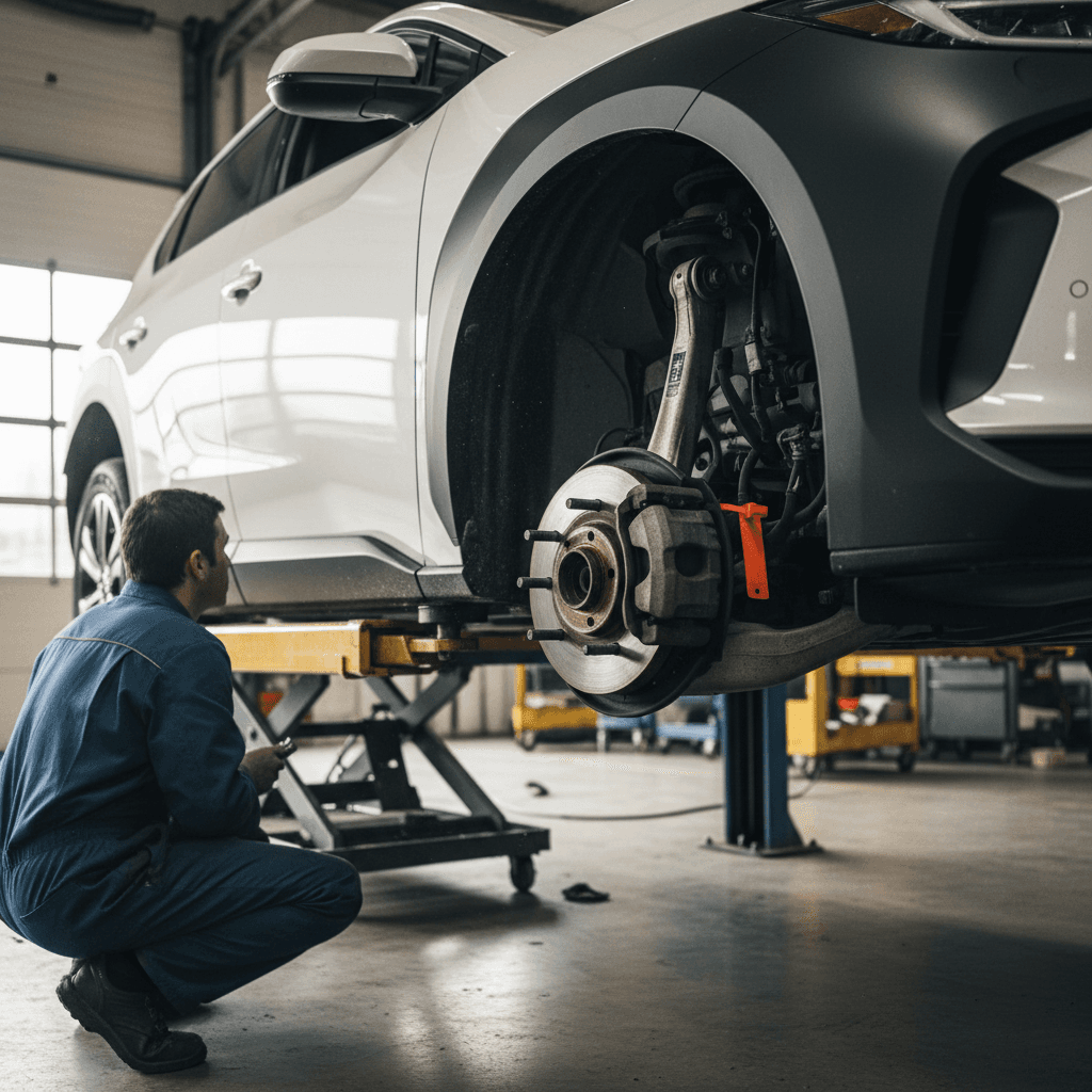 Closeup of Lexus RZ windshield and dashboard in winter with defroster operating to clear fog and ice