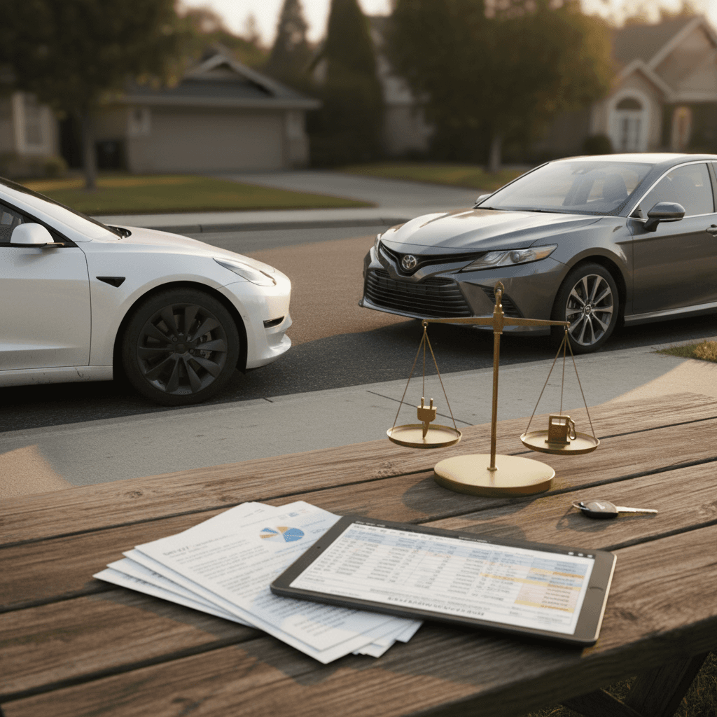 Used Tesla Model 3 vs Toyota Camry Hybrid: True Total Cost of Ownership