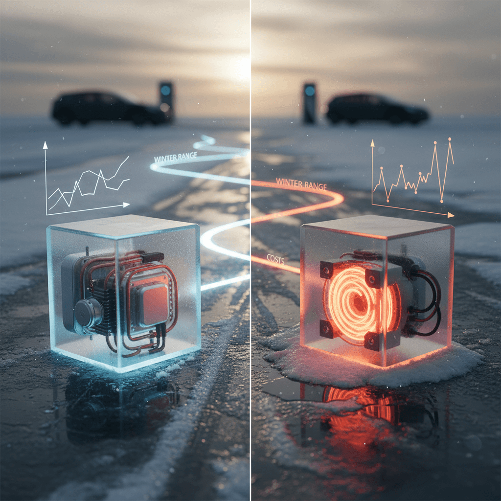 EV Heat Pump vs Resistive Heater: Winter Range, Costs, and What to Choose