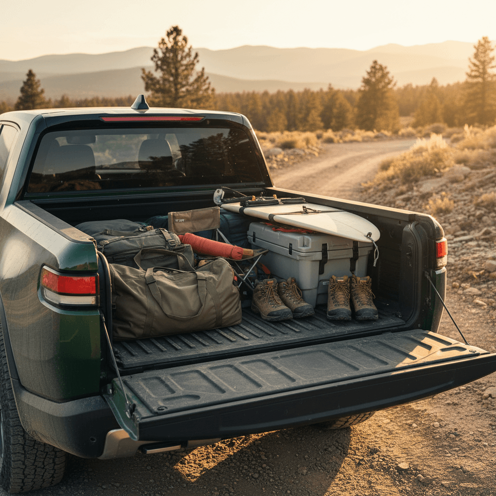 Rivian R1T Cargo Space With Seats Down: Real-World Room & Packing Tips