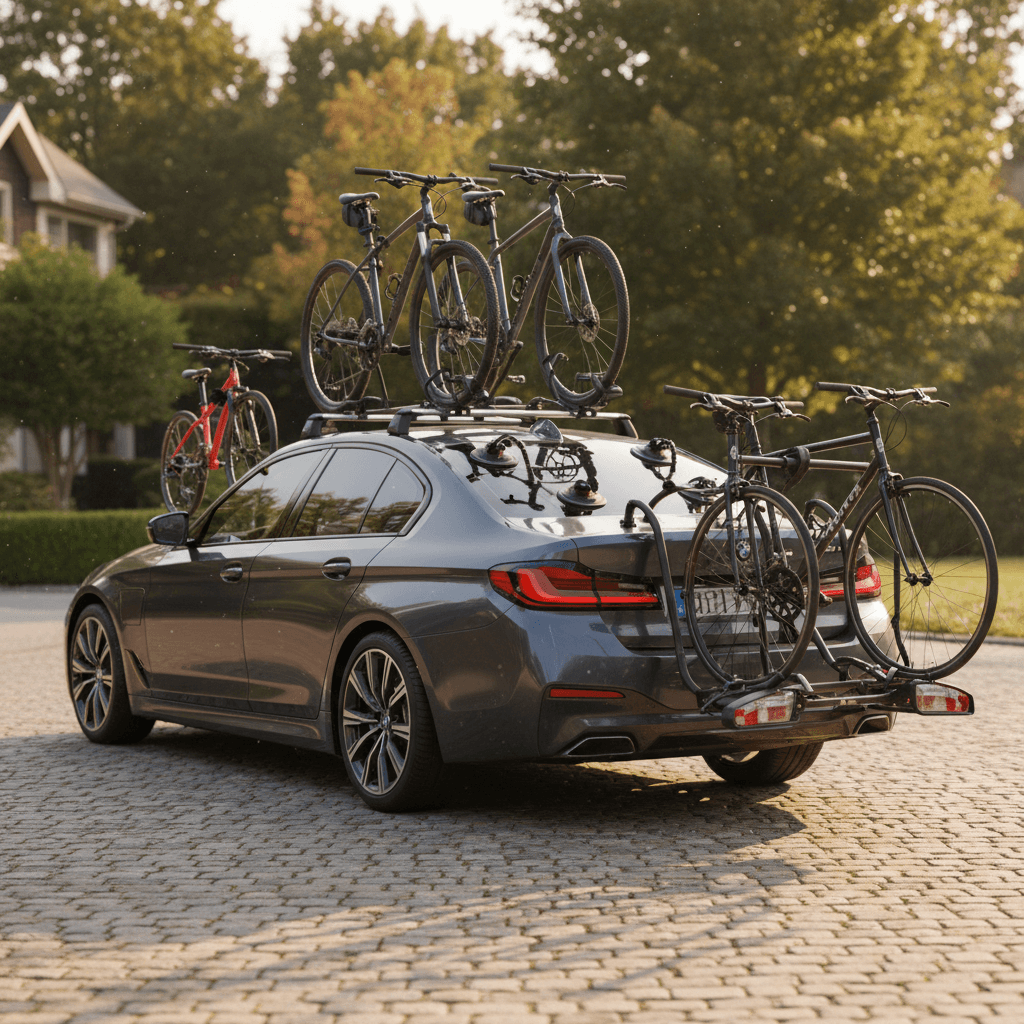 BMW i5 Bike Rack Options: Hitch, Roof, Trunk & Vacuum Mounts