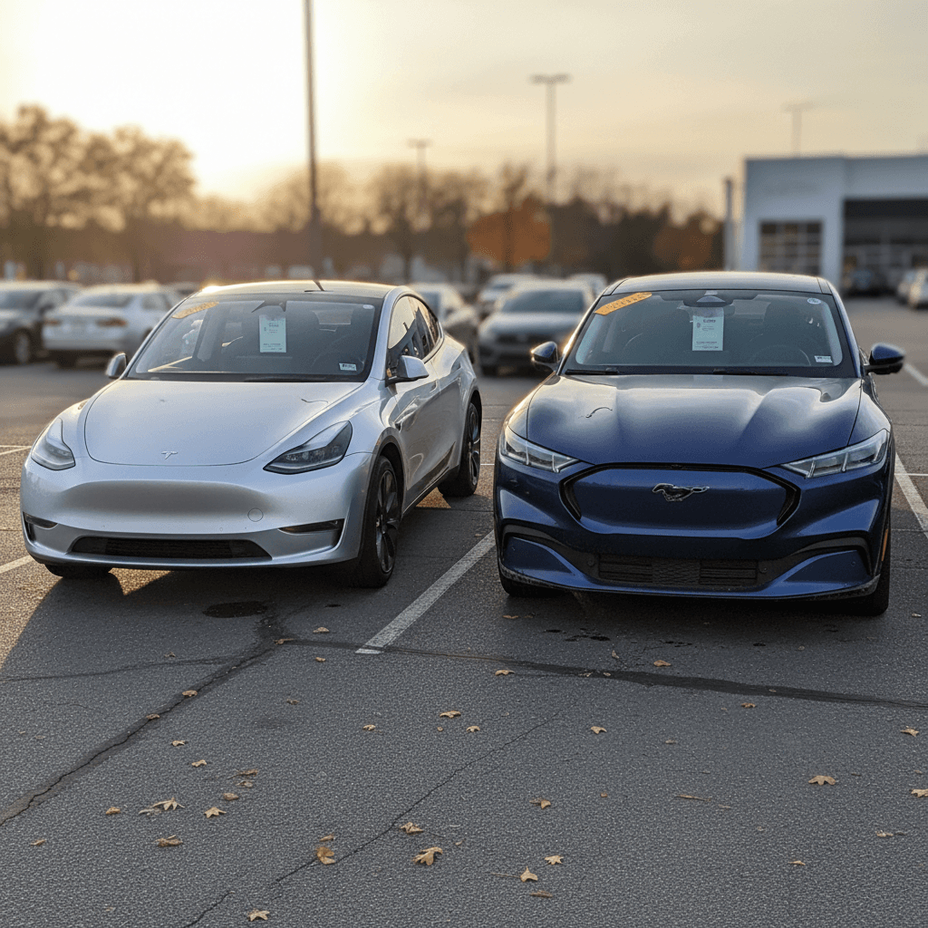 Used Tesla Model Y vs Used Ford Mustang Mach‑E Under $30,000