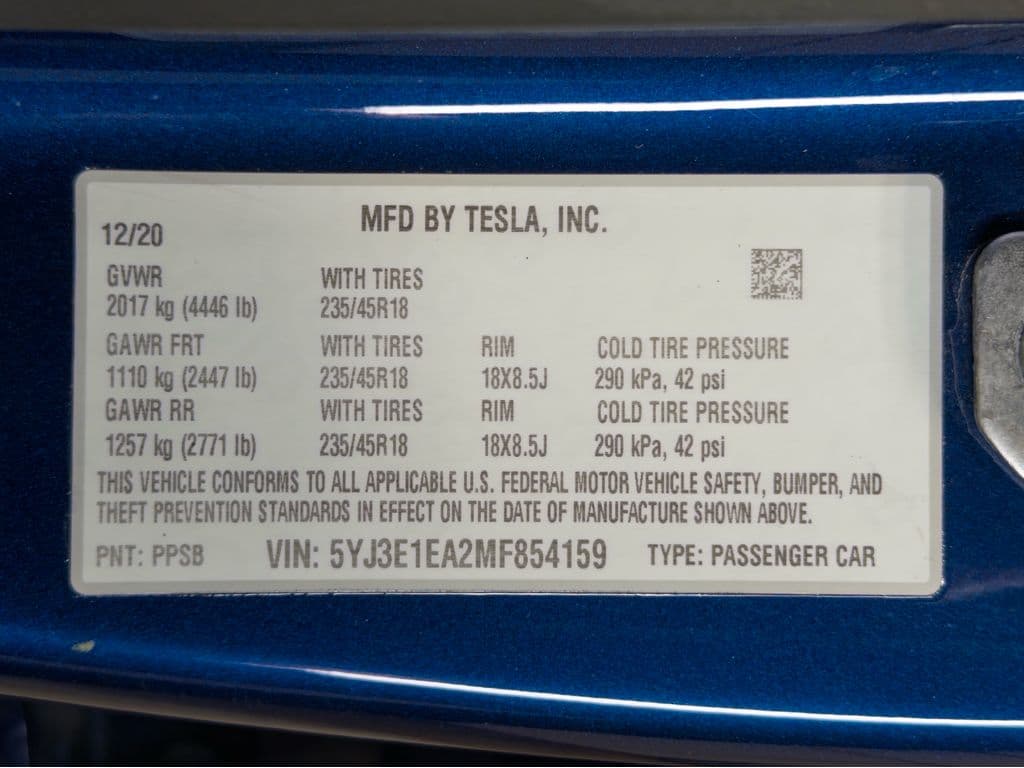 2021 Tesla Model 3 view 29