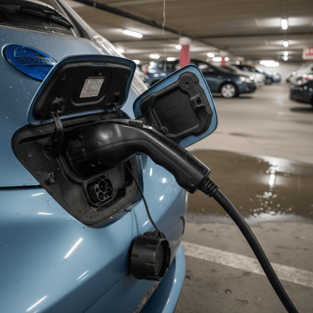 Tesla Model Y and Model 3 parked at a Supercharger station in the USA