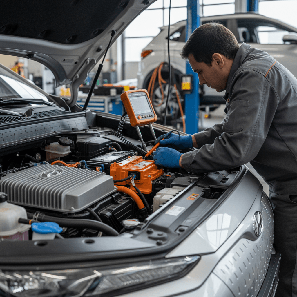 Nissan Leaf dashboard close-up showing battery capacity bars and remaining range