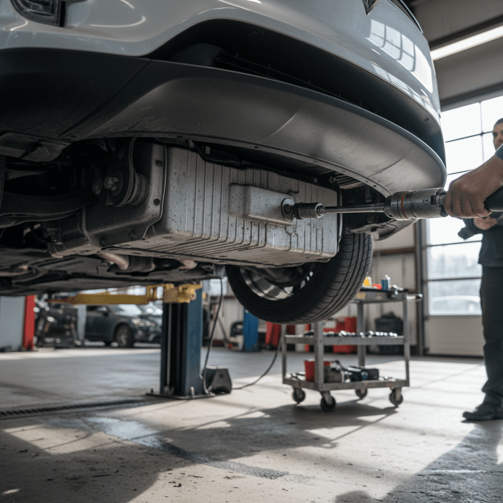 Audi Q4 e-tron plugged into a home wallbox charger in a garage, illustrating lower electricity costs versus gasoline