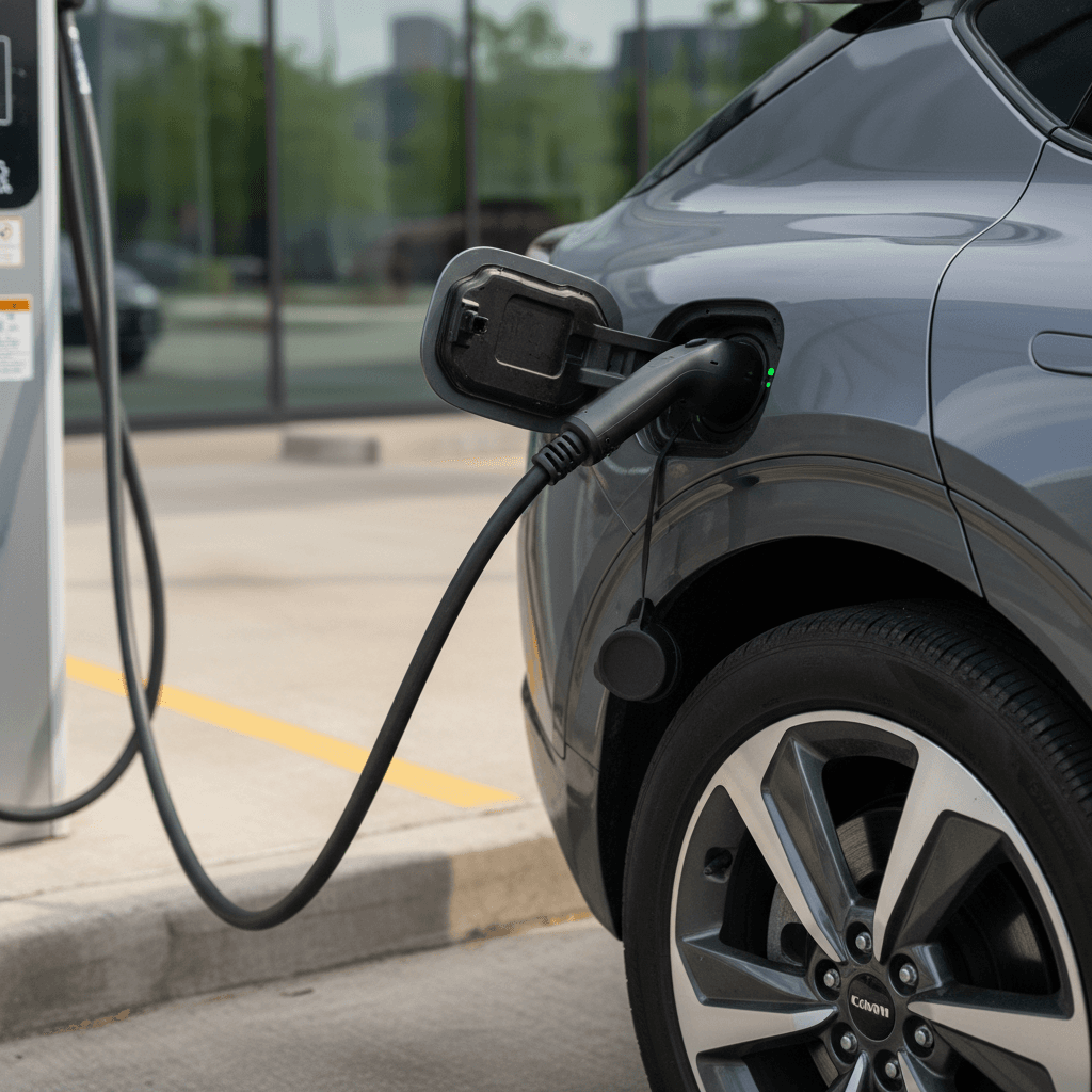 Technician using diagnostic laptop to troubleshoot Kia EV6 infotainment and software problems