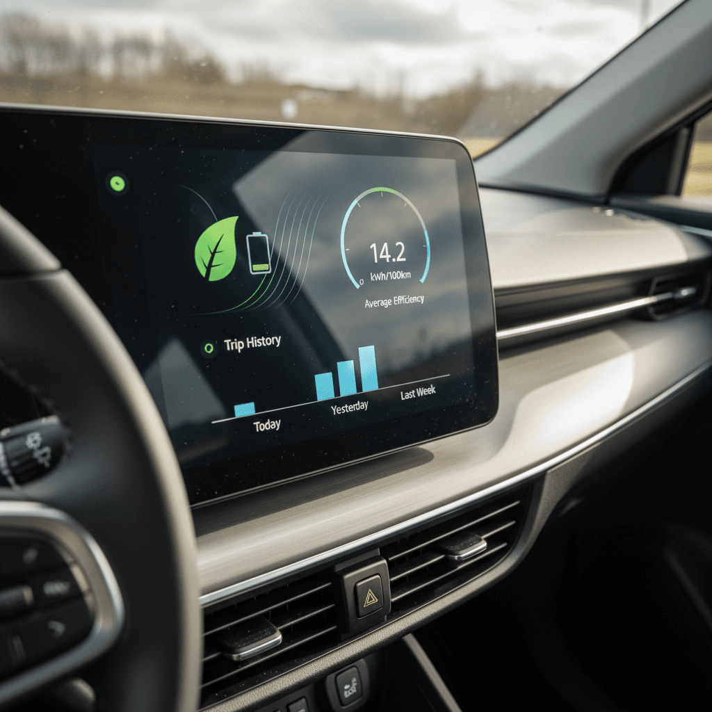 Fleet dashboard showing electric vehicles on a map with battery and charging status