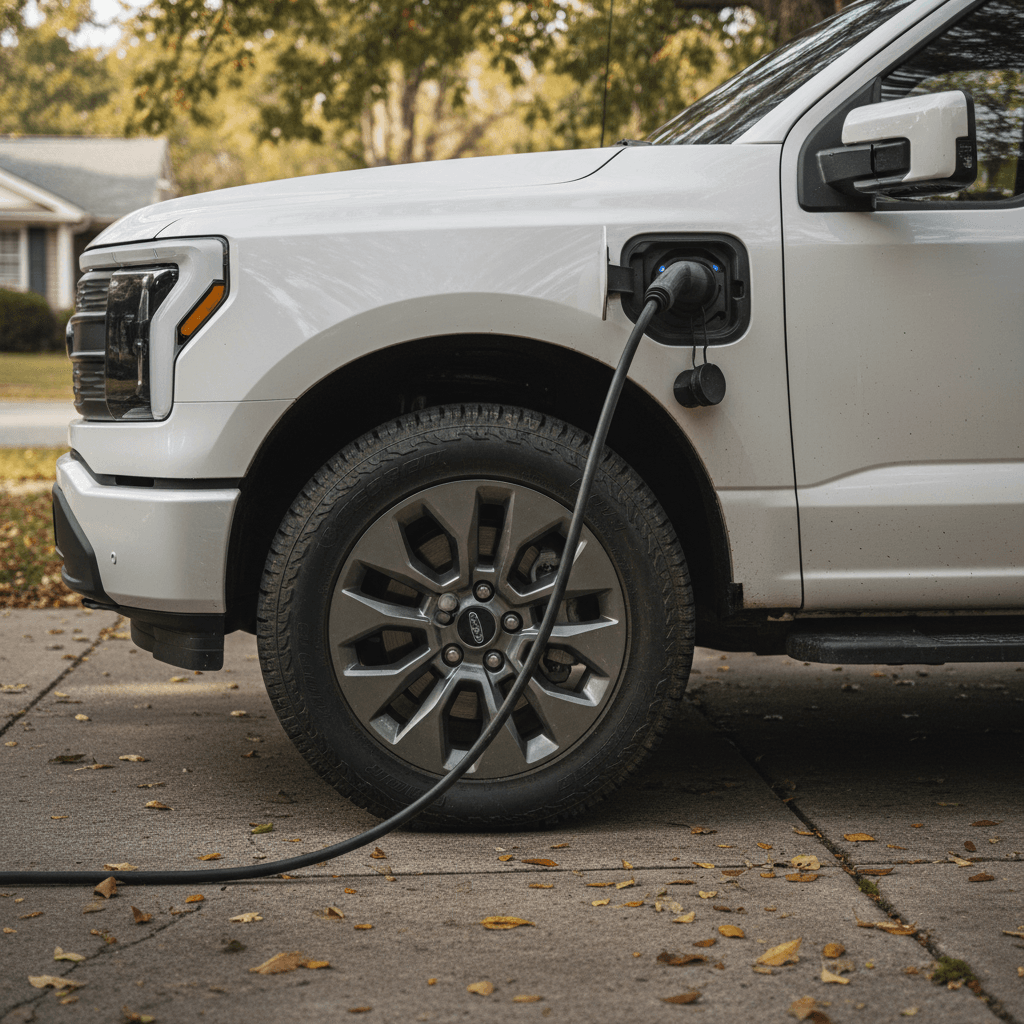 Chevy Blazer EV wheel and brake assembly on a lift during a tire rotation and inspection