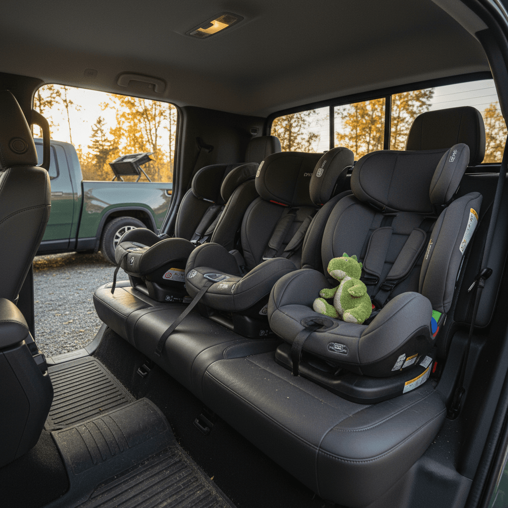 Rivian R1T Child Seat Fit Guide: LATCH, 3-Across & Real-World Tips